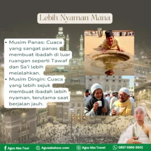 Perbedaan Umroh Musim Panas dan Dingin